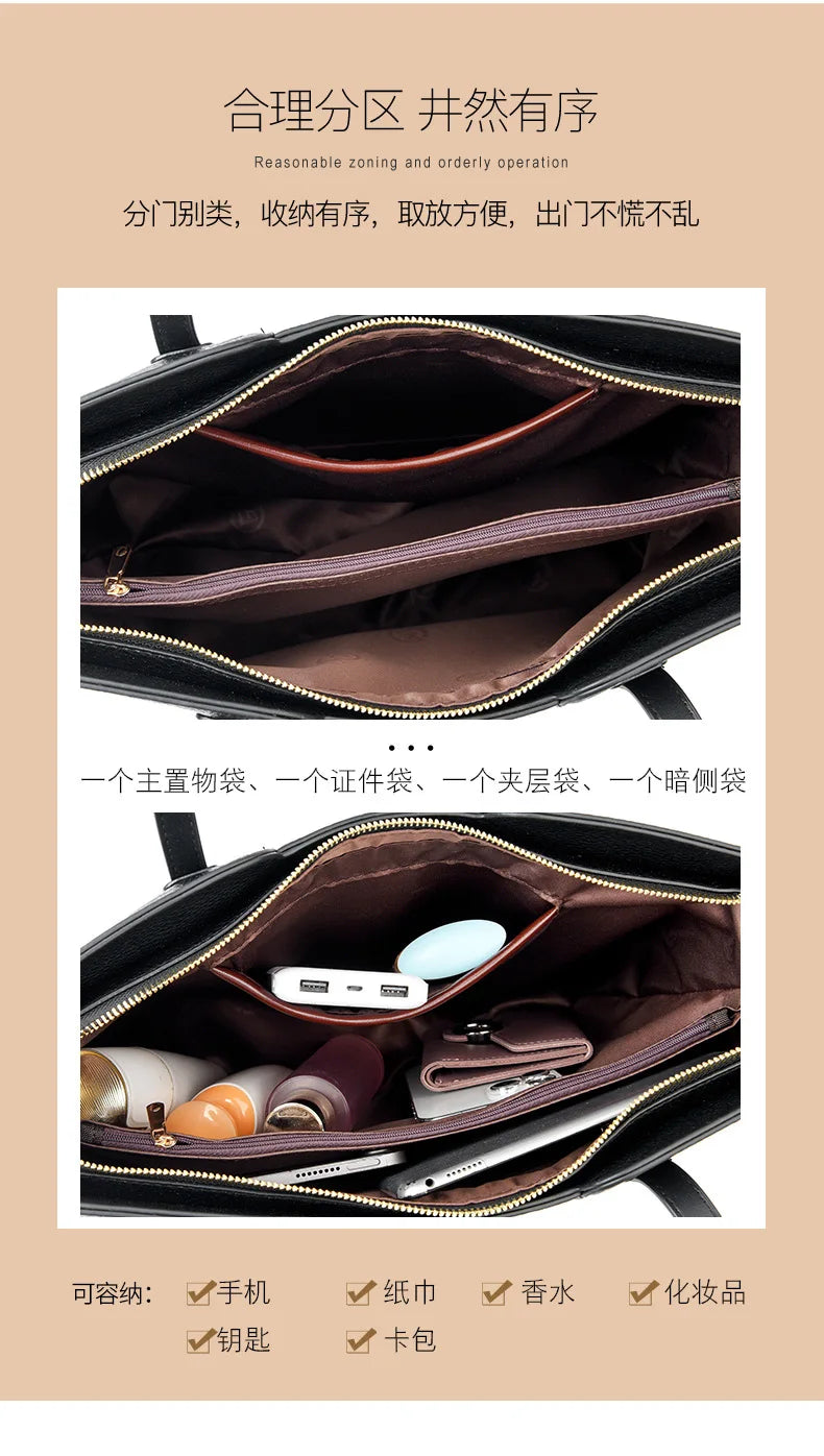 Wholesale Bag Luxury Classic Women's Large Tote Bags PU Leather Fashion Handbag with Custom for Summer Business