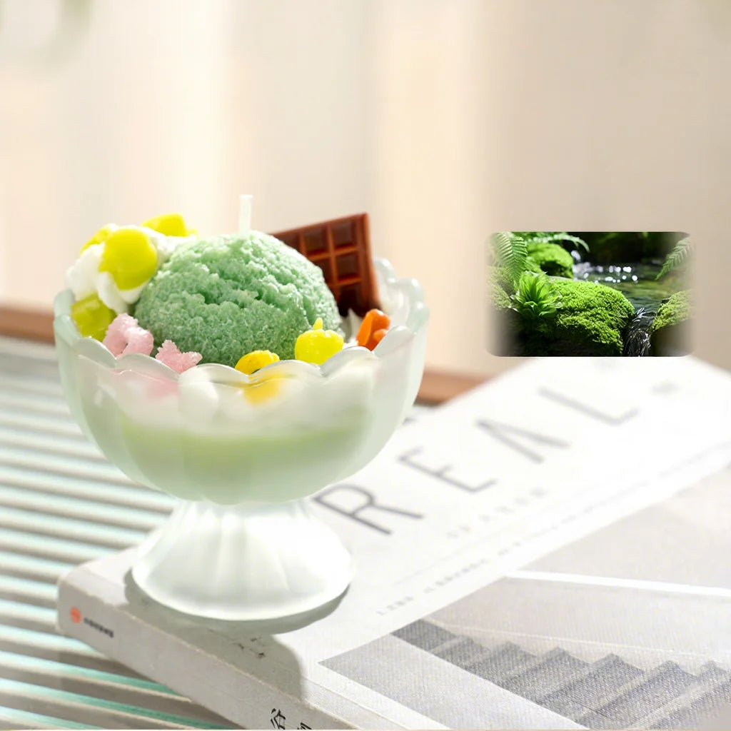 Summer Fruit Ice Cream Soy Wax Candle Dessert Jar Aromatherapy Gift Set Yogurt Cup Scented Candle for Birthday Party Favors