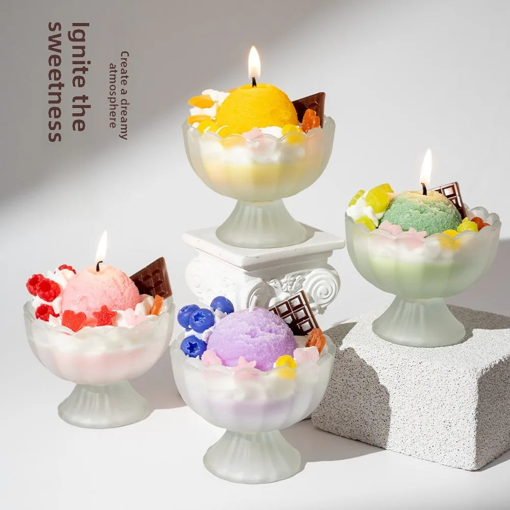 Two Bags of Scented Wax Resembling Ice Cream, Perfect for Styling and Gifting. Ideal for Creating a Soothing Atmosphere