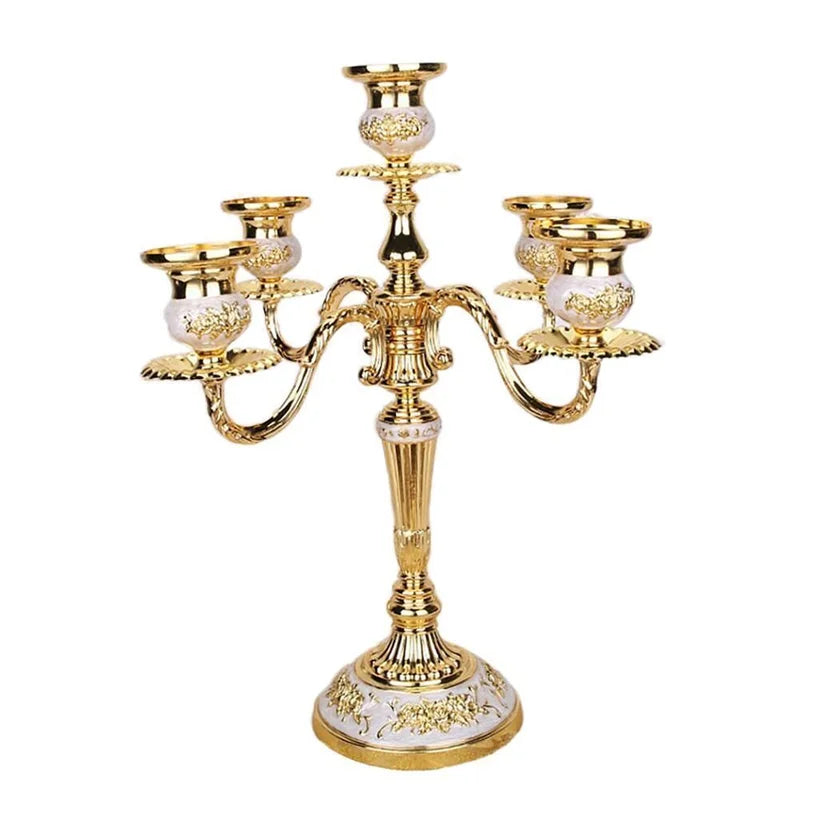 Modern silver three arm candelabra showcasing a swooping branches, available at wholesale prices.