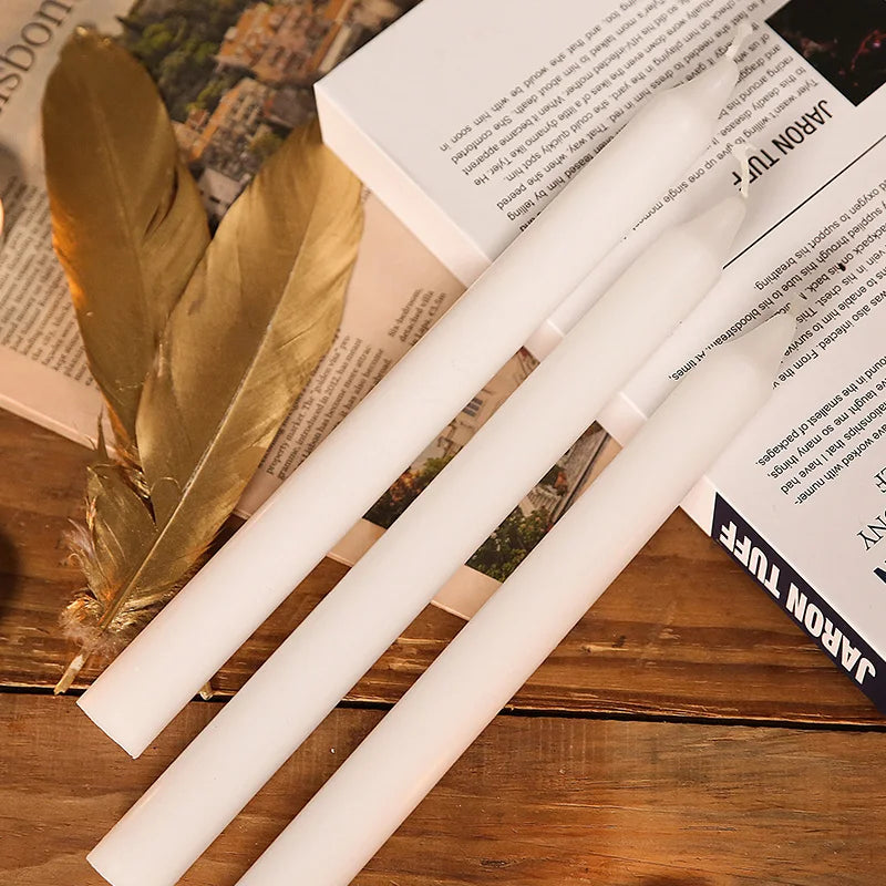 Four 25cm straight candles in Nordic style for simple modern home decoration and atmosphere