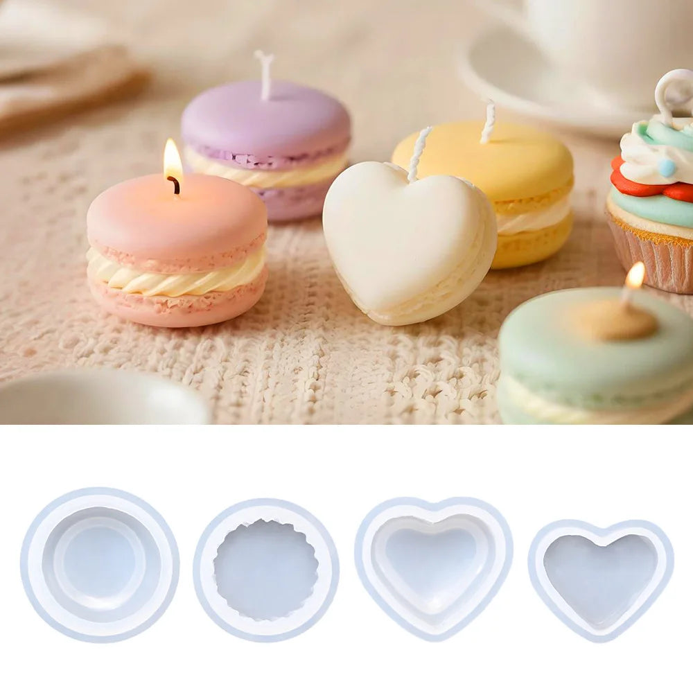 Macaron 3D Silicon Mold for Candle Soap Making Fondant Cake Molds Chocolate Candy Dessert Decor DIY Art Crafts Baking Mould Tool