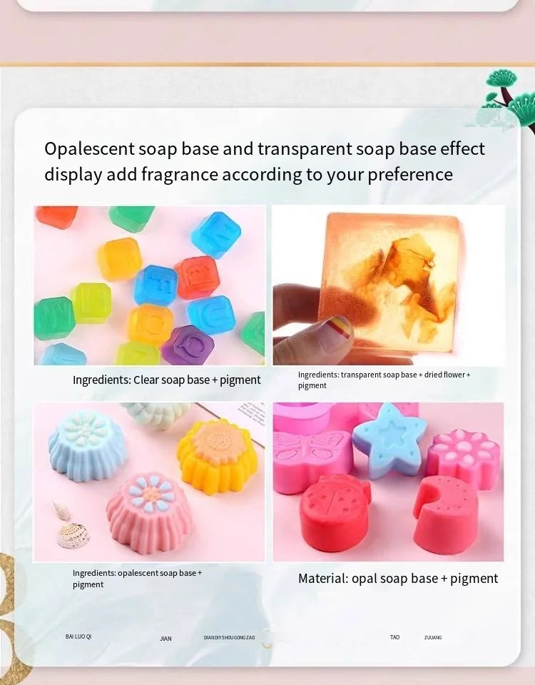Handmade Soap DIY Material Pack Homemade Breast Milk Fragrance Soap Mold Making Tools Vegetable Oil Soap Set
