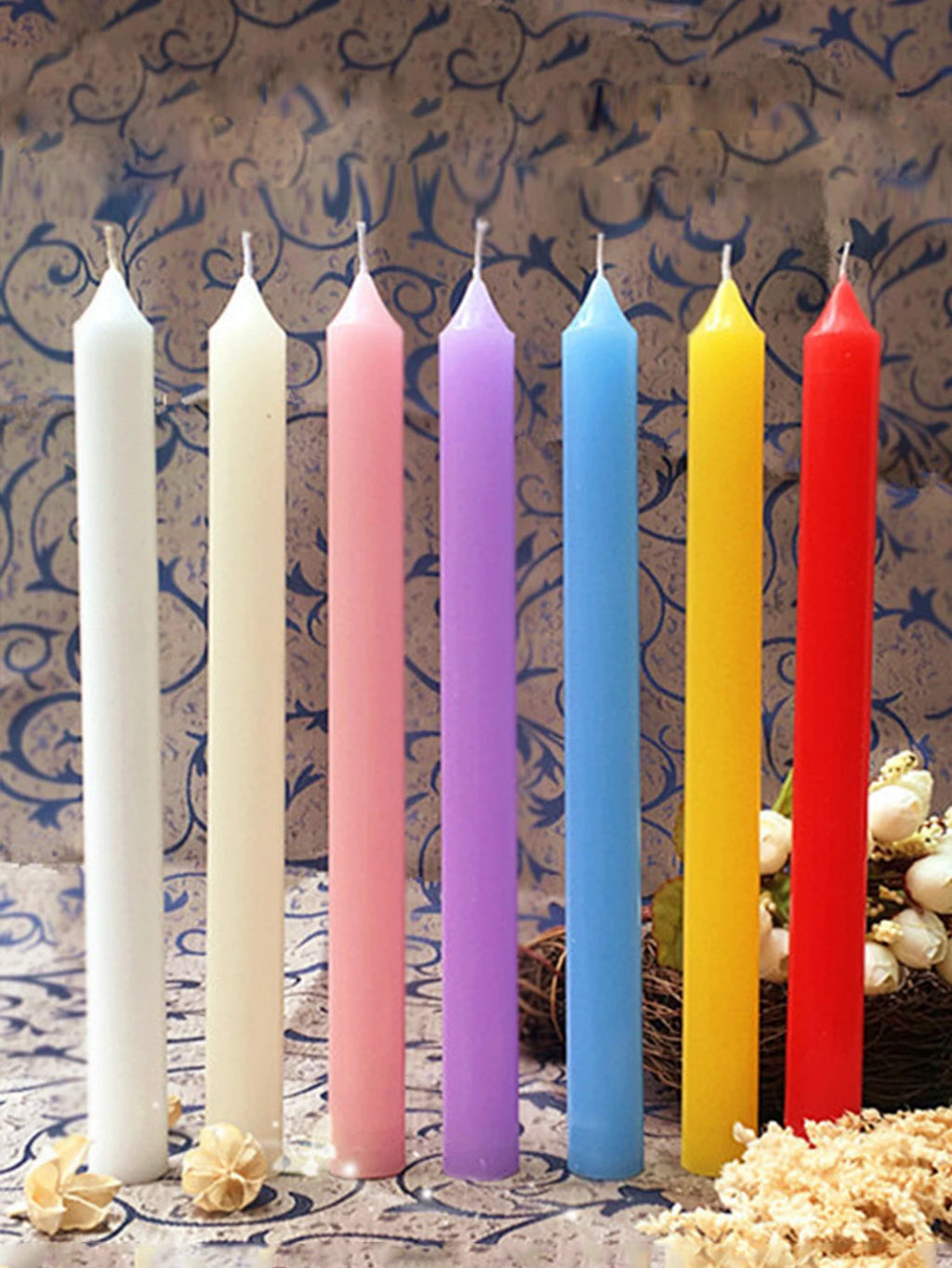 Four 25cm straight candles in Nordic style for simple modern home decoration and atmosphere